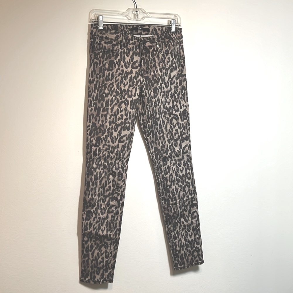 Leopard print jeans, size 27